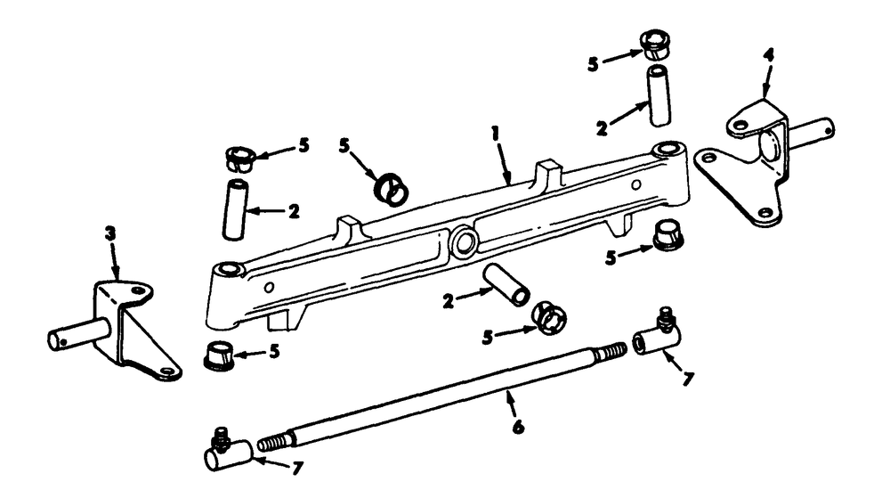 Front Axle Diagram and Parts List for CADET85 (87-0340027U-0340031U-0340034U)(1975 & Since) Cub Cadet Lawn Tractor